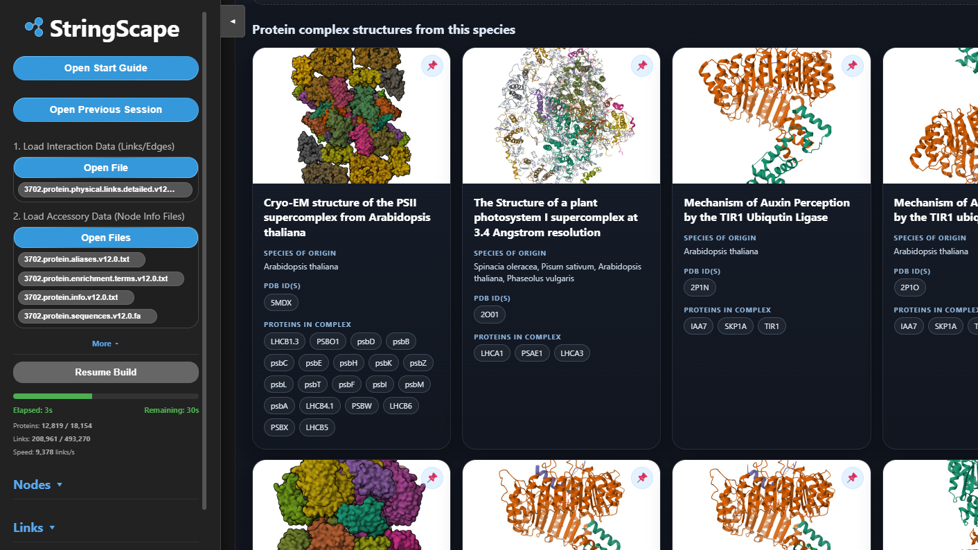 Complex Structures Dashboard